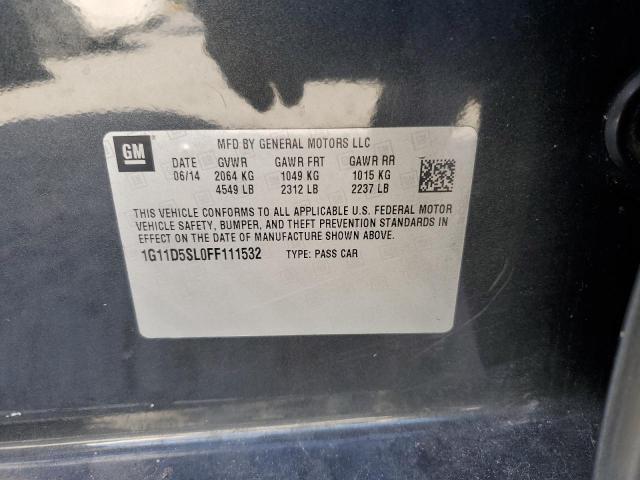 1G11D5SL0FF111532 - 2015 CHEVROLET MALIBU 2LT Графитовый фото 13