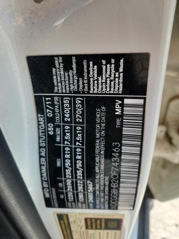 WDCGG8HB2CF743463 - 2012 MERCEDES-BENZ GLK 350 4MATIC WHITE photo 14