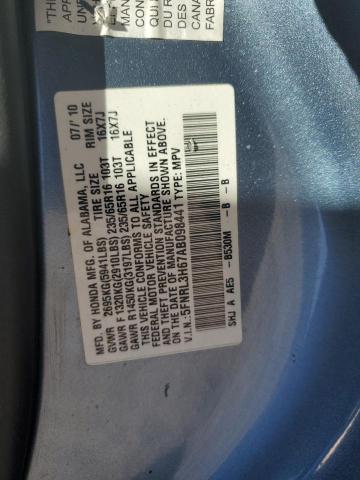 5FNRL3H67AB098441 - 2010 HONDA ODYSSEY EXL Blau Foto 13