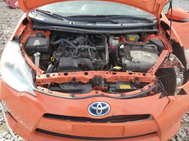 JTDKDTB3XD1037725 - 2013 TOYOTA PRIUS C ORANGE photo 11