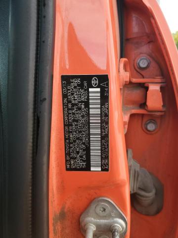 JTDKDTB3XD1037725 - 2013 TOYOTA PRIUS C ORANGE photo 12