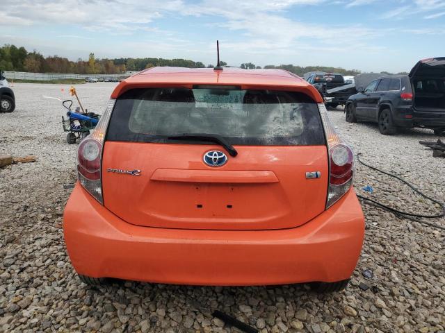 JTDKDTB3XD1037725 - 2013 TOYOTA PRIUS C ORANGE photo 6