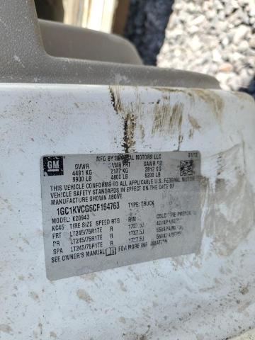 1GC1KVCG6CF164763 - 2012 CHEVROLET SILVERADO K2500 HEAVY DUTY WHITE photo 13