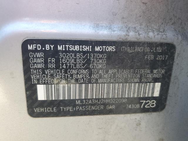 ML32A3HJ2HH022098 - 2017 MITSUBISHI MIRAGE ES Grau Foto 12