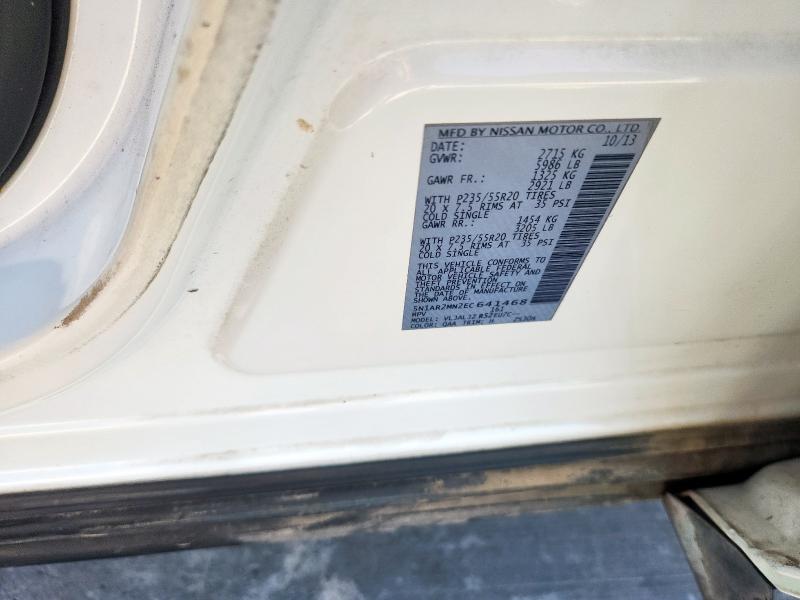 5N1AR2MN2EC641468 - 2014 NISSAN PATHFINDER S WHITE photo 13