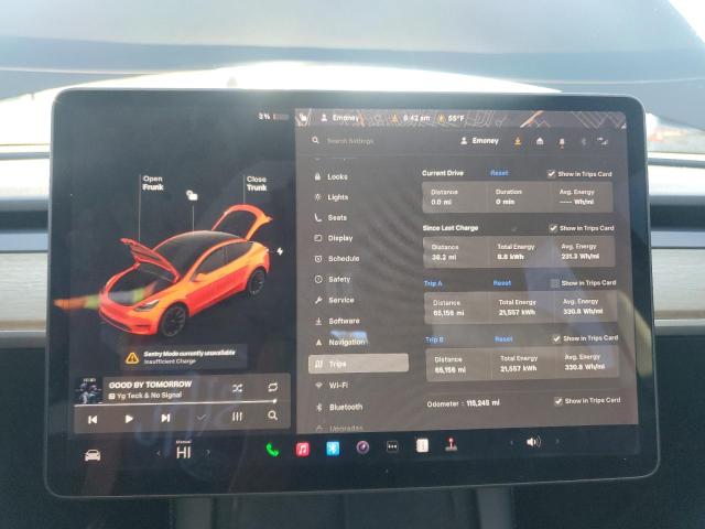 5YJYGDEE4MF253999 - 2021 TESLA MODEL Y Սև լուսանկար 9