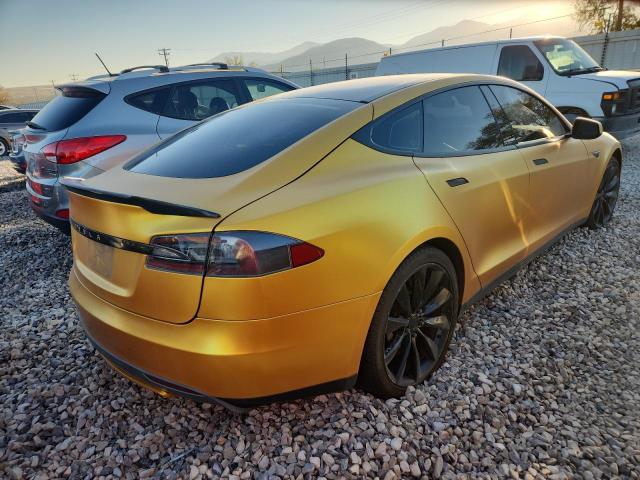 5YJSA1H13EFP32298 - 2014 TESLA MODEL S Qızıl foto 3