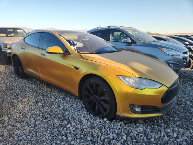 5YJSA1H13EFP32298 - 2014 TESLA MODEL S Qızıl foto 4
