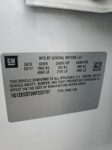 1G1ZE5ST0HF235707 - 2017 CHEVROLET MALIBU LT WHITE photo 12