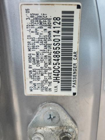 JH4DC54865S014128 - 2005 ACURA RSX SILVER photo 12