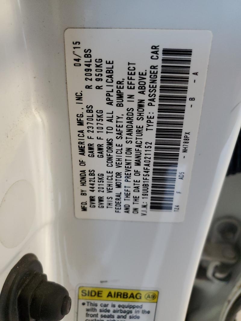 19UUB1F54FA021152 - 2015 ACURA TLX TECH WHITE photo 12