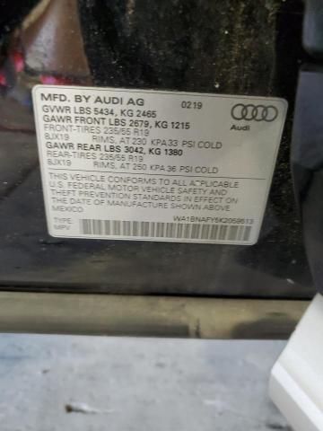 WA1BNAFY5K2059513 - 2019 AUDI Q5 PREMIUM PLUS 黑色 照片 13