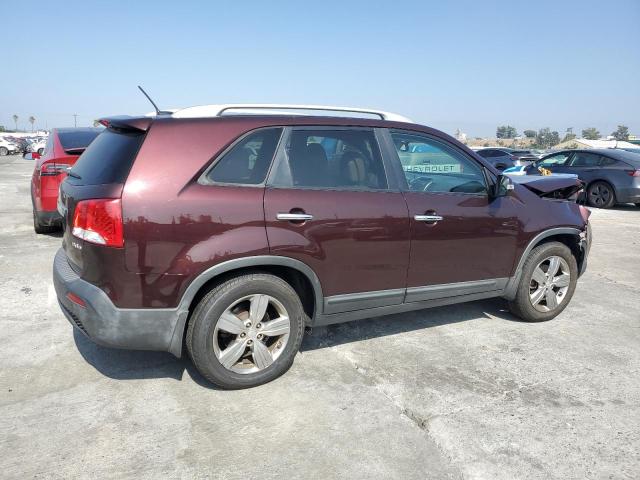 5XYKU4A24DG339316 - 2013 KIA SORENTO EX 勃艮第红 照片 3