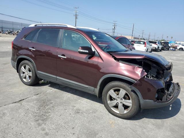 5XYKU4A24DG339316 - 2013 KIA SORENTO EX 勃艮第红 照片 4