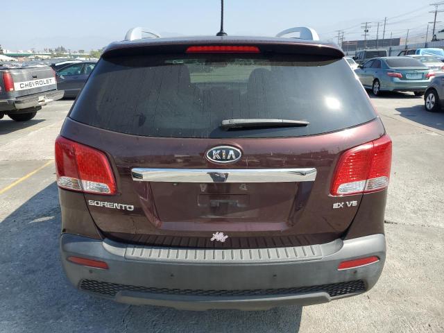 5XYKU4A24DG339316 - 2013 KIA SORENTO EX 勃艮第红 照片 6