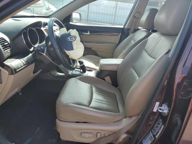 5XYKU4A24DG339316 - 2013 KIA SORENTO EX 勃艮第红 照片 7