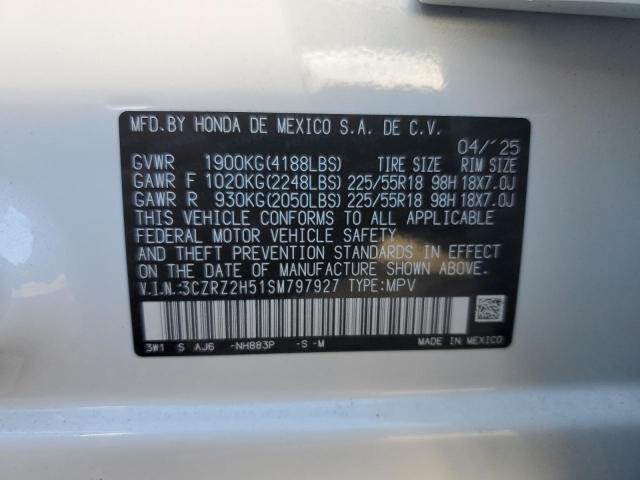 3CZRZ2H51SM797927 - 2025 HONDA HR-V SPORT Ақ фото 14