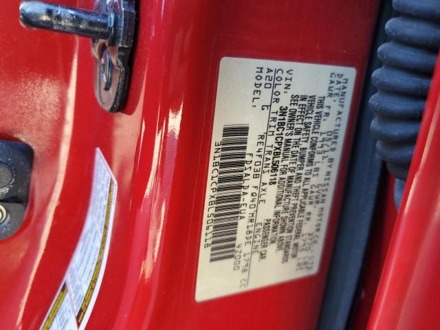 3N1BC1CPXBL506118 - 2011 NISSAN VERSA S წითელი ფოტო 13