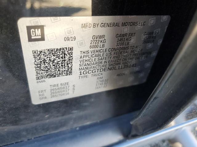 1GCGTDEN0L1135141 - 2020 CHEVROLET COLORADO Z71 BLACK photo 12