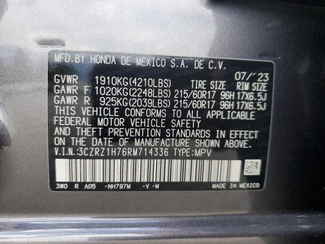 3CZRZ1H76RM714336 - 2024 HONDA HR-V EXL Grau Foto 14