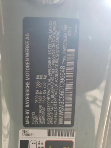 WMWSV3C56DT396648 - 2013 MINI COOPER S TURQUOISE photo 14