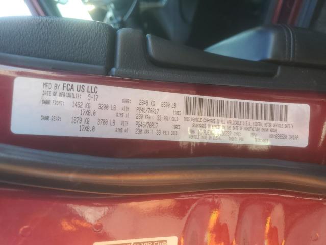 1C4RJEAG0JC110737 - 2018 JEEP GRAND CHER LAREDO Бордовий фото 14