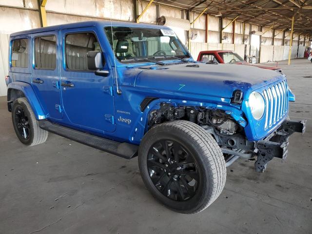 1C4JJXP63NW178722 - 2022 JEEP WRANGLER U SAHARA 4XE BLUE photo 4
