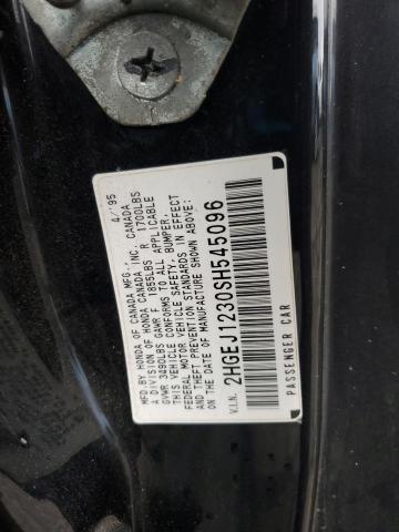 2HGEJ1230SH545096 - 1995 HONDA CIVIC EX BLACK photo 13