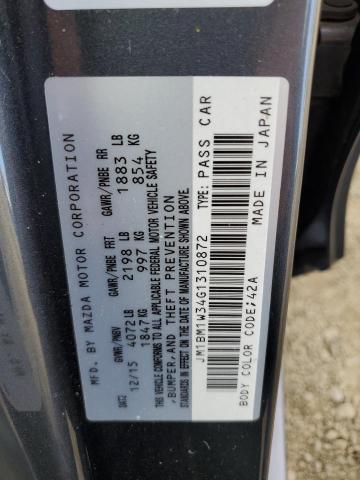 JM1BM1W34G1310872 - 2016 MAZDA 3 TOURING 灰色 照片 12