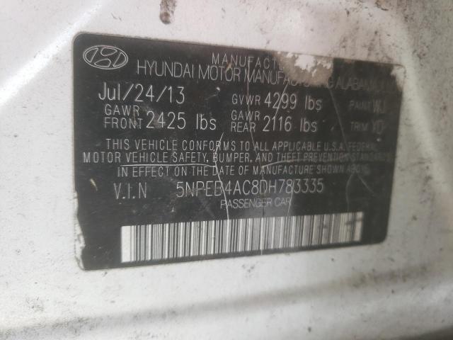5NPEB4AC8DH783335 - 2013 HYUNDAI SONATA GLS თეთრი ფოტო 12