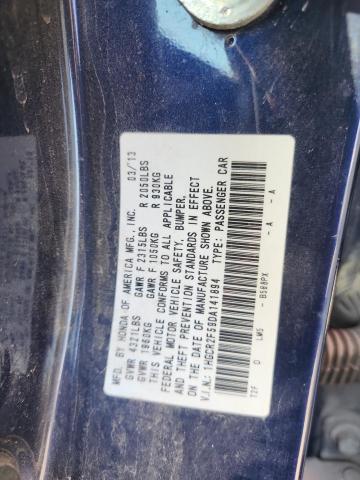 1HGCR2F59DA141894 - 2013 HONDA ACCORD SPORT ლურჯი ფოტო 13