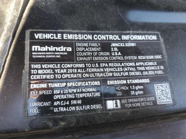 A5ZAAAAAVJA001189 - 2018 MAHINDRA AND MAHINDRA ROXOR Серый фото 9