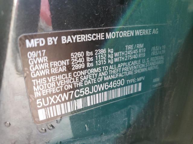 5UXXW7C58J0W64690 - 2018 BMW X4 XDRIVEM40I 黑色 照片 13