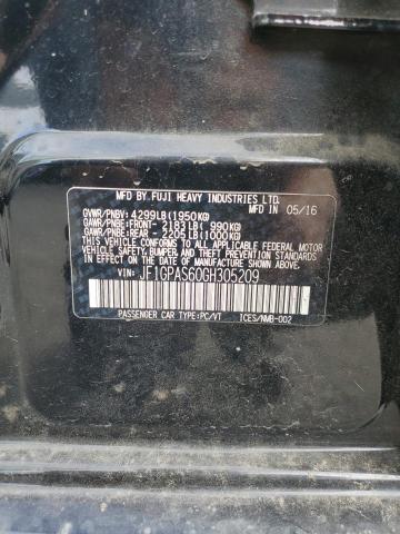 JF1GPAS60GH305209 - 2016 SUBARU IMPREZA SPORT BLACK photo 13