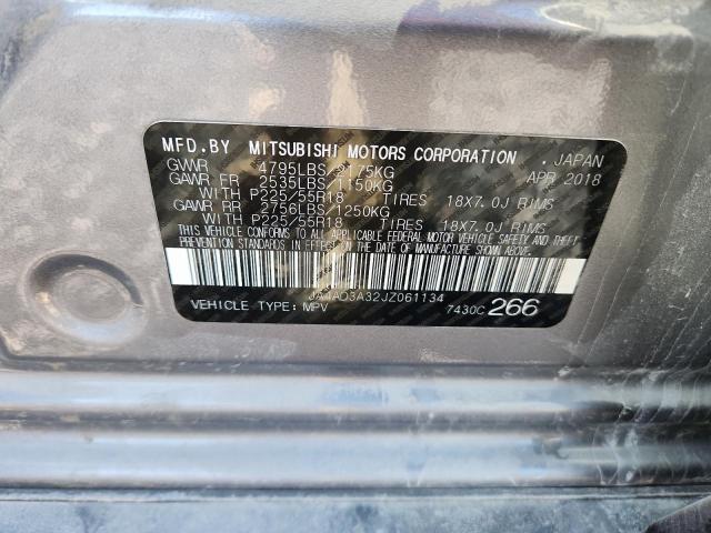 JA4AD3A32JZ061134 - 2018 MITSUBISHI OUTLANDER SE Сріблястий фото 14