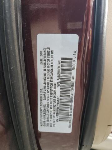 4S3BH6756Y7650007 - 2000 SUBARU LEGACY OUTBACK AWP 栗色 照片 13