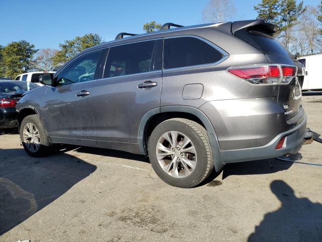 5TDJKRFH0ES035559 - 2014 TOYOTA HIGHLANDER XLE CHARCOAL photo 2