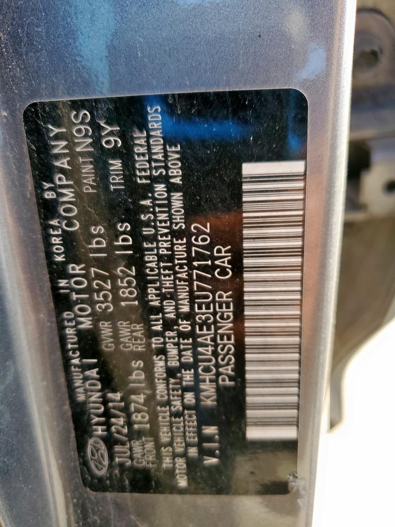 KMHCU4AE3EU771762 - 2014 HYUNDAI ACCENT GLS 灰色 照片 13