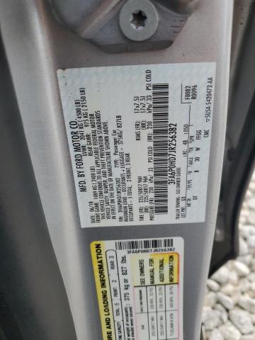 3FA6P0HD7JR256382 - 2018 FORD FUSION SE Argent photo 12