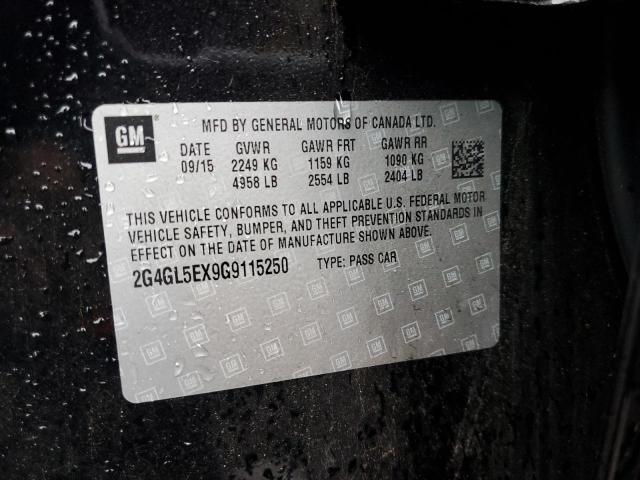 2G4GL5EX9G9115250 - 2016 BUICK REGAL 黑色 照片 12