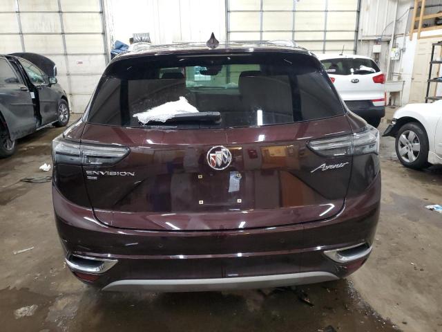 LRBFZSR49MD189956 - 2021 BUICK ENVISION AVENIR BURGUNDY photo 6