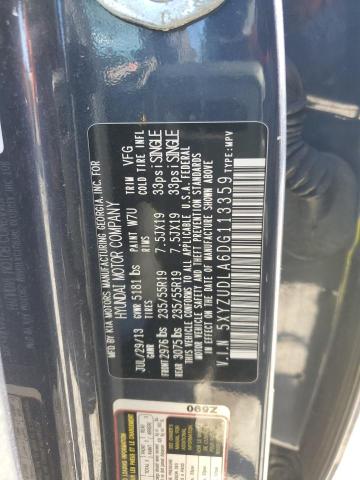 5XYZUDLA6DG113359 - 2013 HYUNDAI SANTA FE S BLUE photo 13