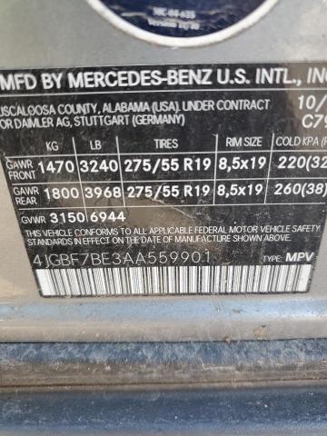 4JGBF7BE3AA559901 - 2010 MERCEDES-BENZ GL 450 4MATIC GRAY photo 13