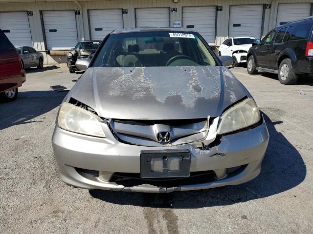 2HGES26724H604569 - 2004 HONDA CIVIC EX SILVER photo 5