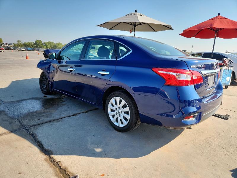 3N1AB7AP5KY417547 - 2019 NISSAN SENTRA S BLUE photo 2