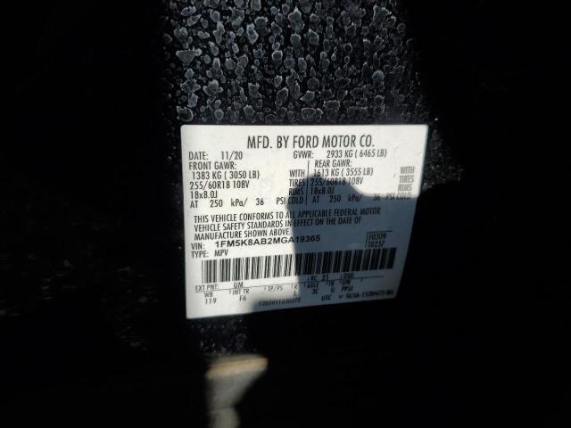 1FM5K8AB2MGA19365 - 2021 FORD EXPLORER POLICE INTERCEPTOR Qara foto 13