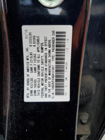 1HGCR2F5XGA107807 - 2016 HONDA ACCORD SPORT 黑色 照片 12