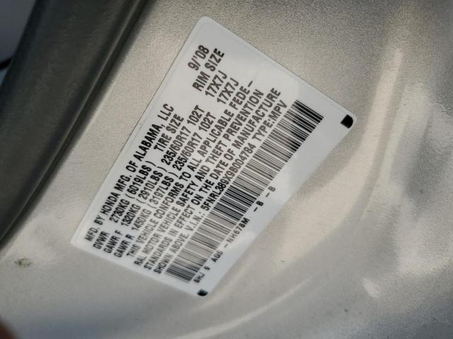 5FNRL389X9B004784 - 2009 HONDA ODYSSEY TOURING SILVER photo 20