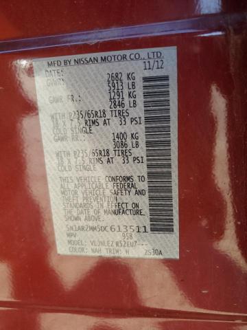 5N1AR2MM5DC613511 - 2013 NISSAN PATHFINDER S Rot Foto 13