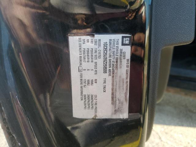 1GCEC29J39Z258588 - 2009 CHEVROLET SILVERADO C1500 LT 黑色 照片 12